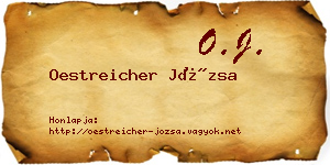 Oestreicher Józsa névjegykártya